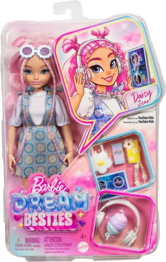 Kukull Barbie Dream Besties Daisy Jean me aksesorë muzikorë, Mattel, JDD74