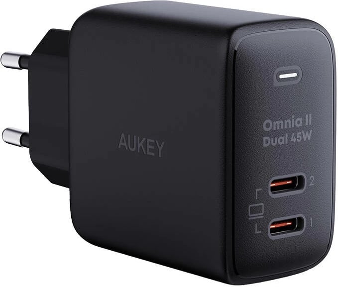 Karikues muri Aukey PA-B4T, 2xUSB-C, 45W, zi
