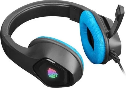 Kufje gaming Fury Phantom NFU-1679 me mikrofon, RGB, të zeza/blu