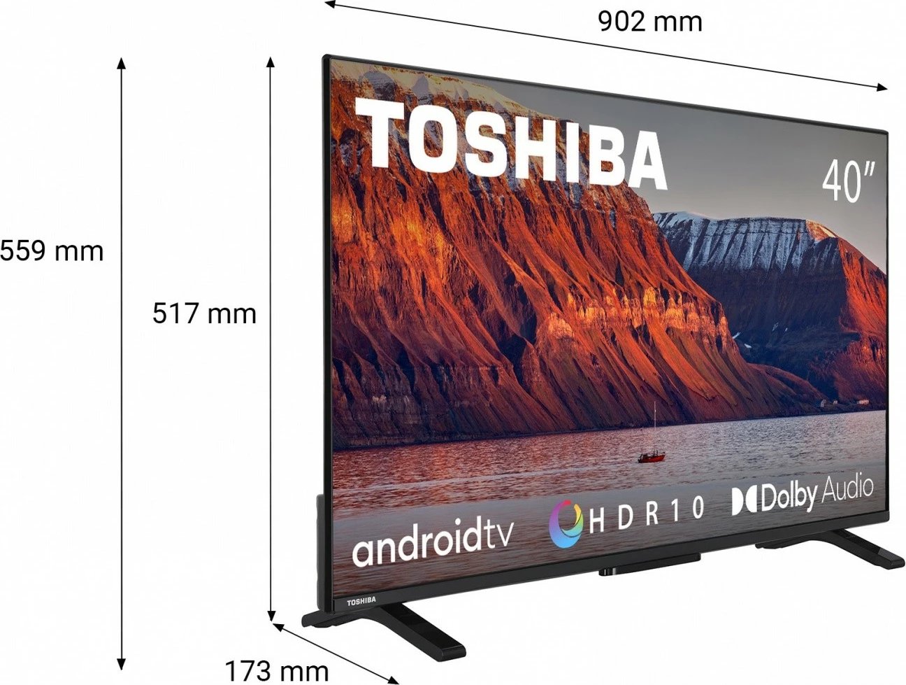 Televizor Smart Toshiba 40LA2363DG, 40 inç, Full HD, Android TV, i zi