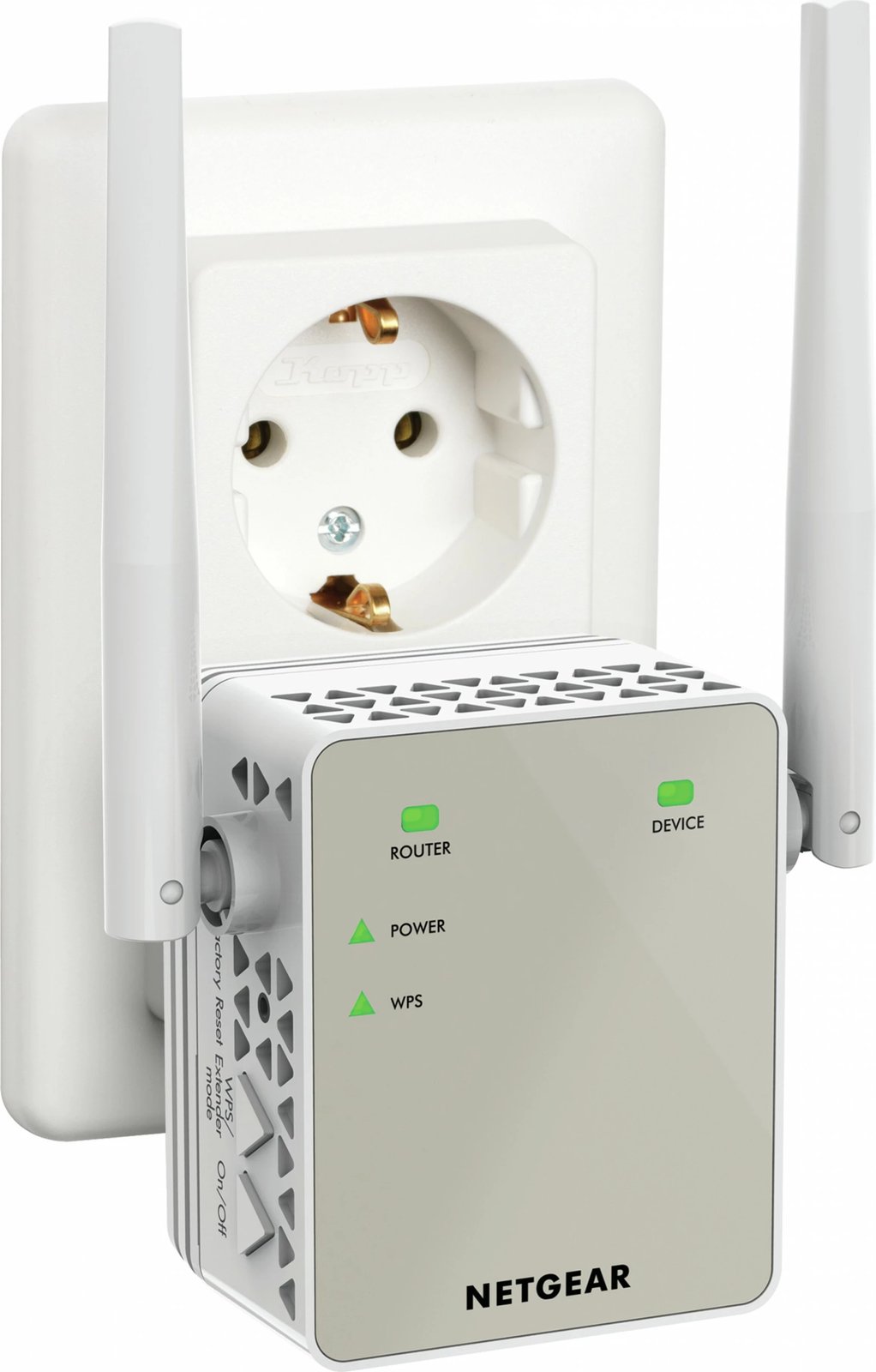 WLAN repeater NETGEAR EX6120, 1200 Mbps, 2 antena, Wi-Fi 5, e bardhë