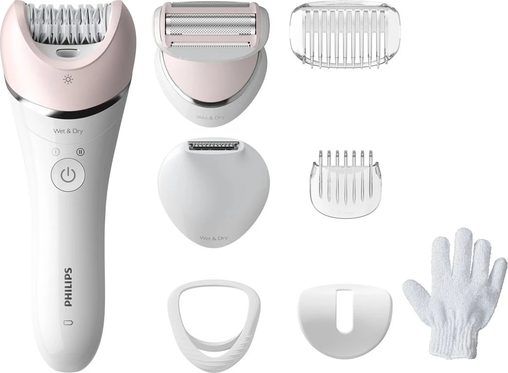 Epilator Philips Series 8000 BRE721/00, Wet & Dry, Rozë