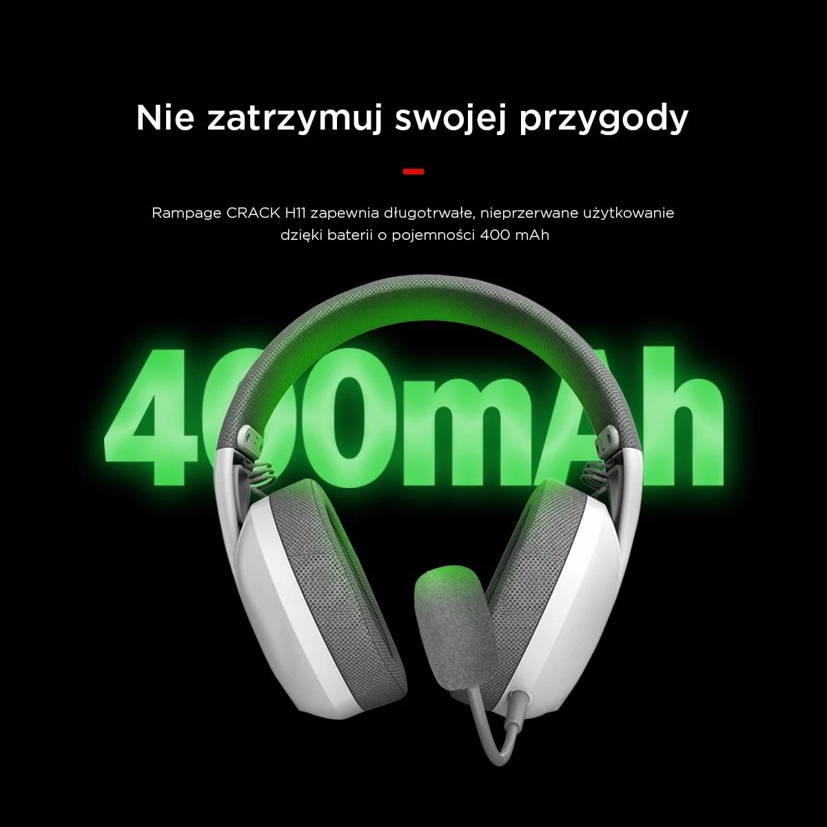 Kufje gaming Rampage CRACKH11, 7.1, wireless, të bardha