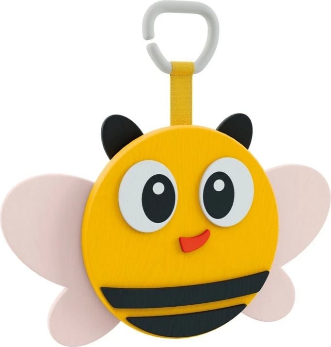 Lodër druri Montessori Lisciani Musical Bee për fëmijë, shumëngjyrëshe