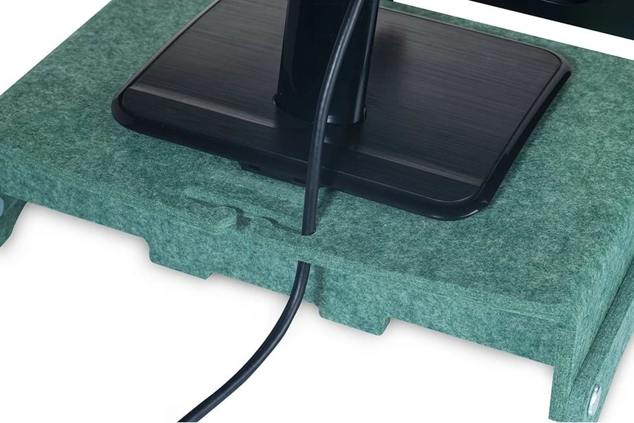 Mbajtës monitori BakkerElkhuizen Q-riser 110 Circular, rregullim lartësie, PET-felt, i gjelbër