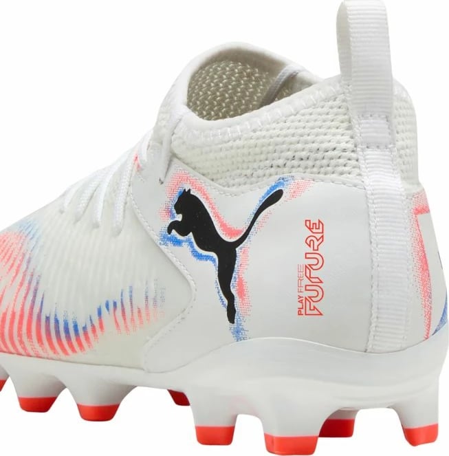 Çizme futbolli për fëmijë Puma, të bardha