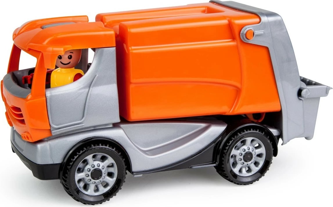 Kamion lodër Lena Truckies Garbage Truck 22 cm, portokalli/gri