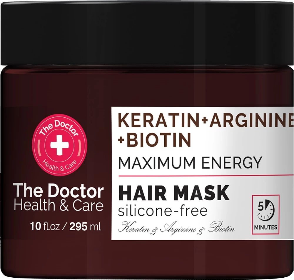 Maskë për flokë për femra The Doctor Strengthening Keratin + Arginine + Biotin, 295ml
