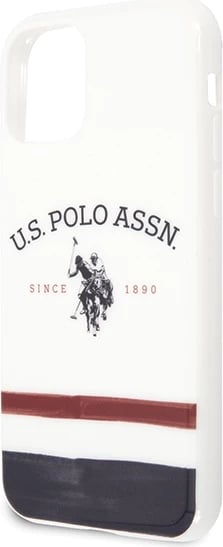 Mbështjellës U.S. Polo Assn. USHCN65PCSTRB për iPhone 11 Pro Max, Pattern Tricolor, Bardhë