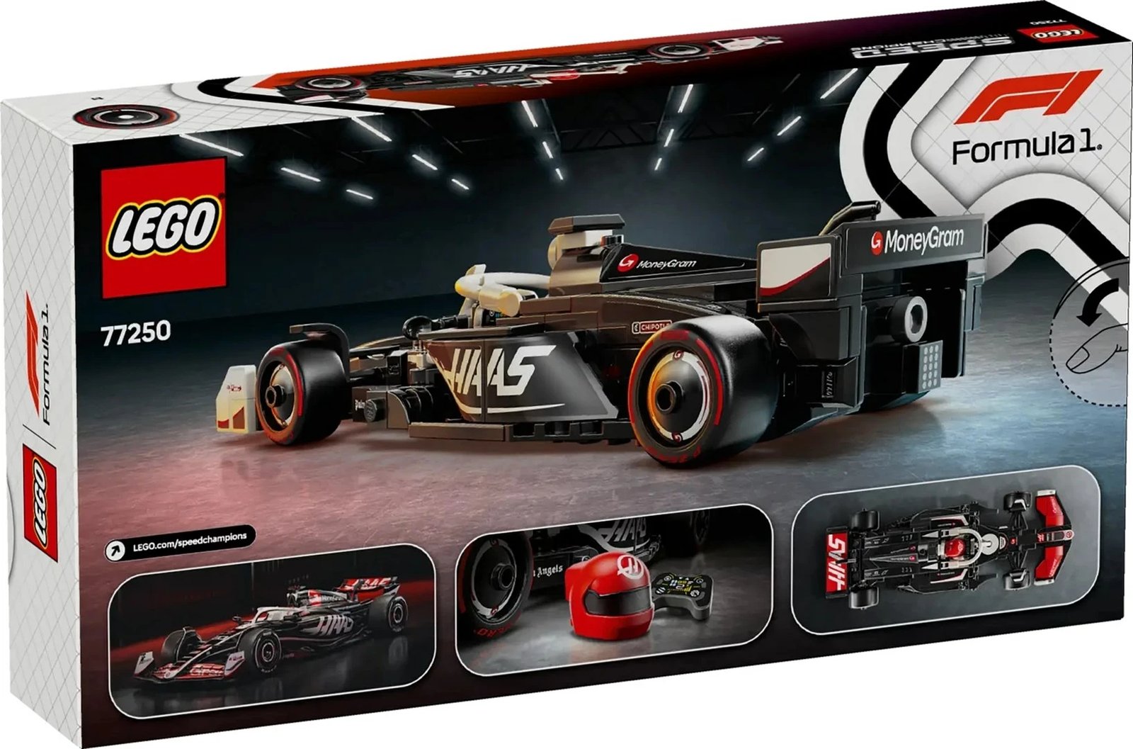 Set LEGO Speed Champions MoneyGram Haas F1 Team VF-24, 77250, 242 pjesë, me minifigurë
