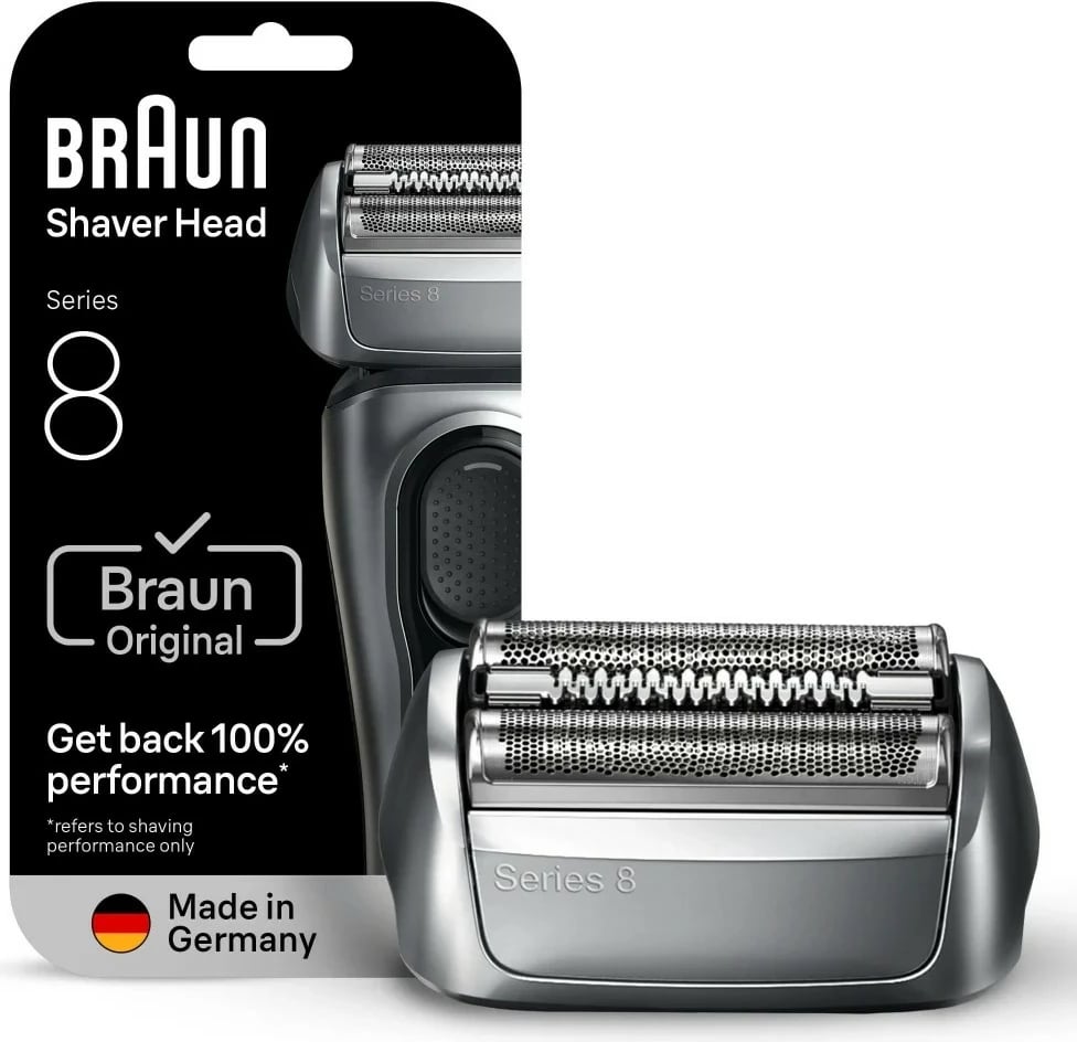 Kokë zëvendësuese Braun Kombipack 83M për makinë rroje Series 8, argjend