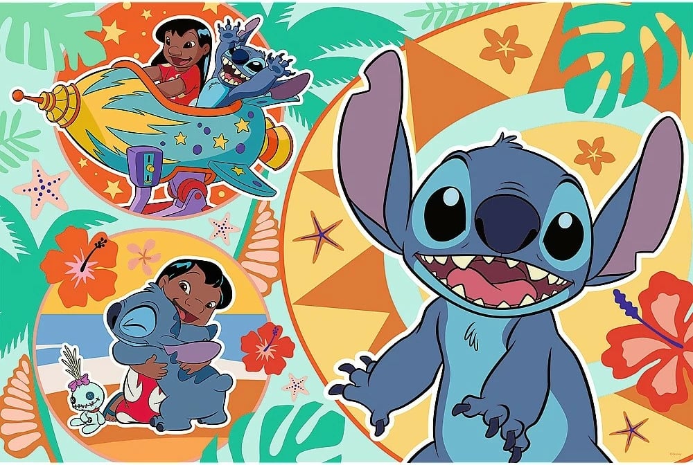 Puzzle Trefl Lilo and Stitch Maxi 24 pjesë, 60x40cm, për fëmijë Puzzle Trefl Lilo and Stitch Maxi 24 pjesë, 60x40cm, për fëmijë