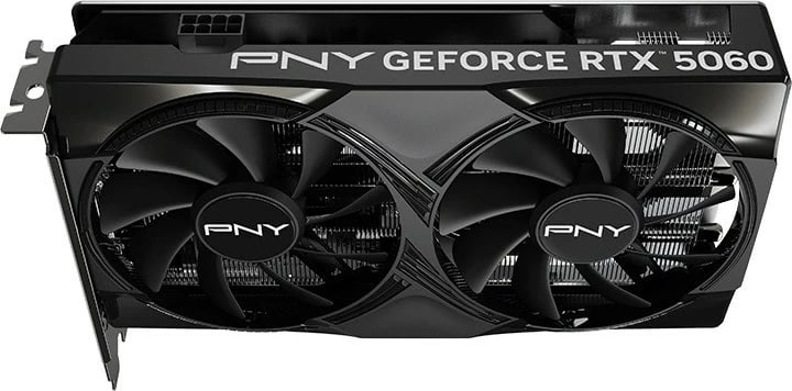 Kartelë grafike PNY GeForce RTX 5060, 8GB GDDR7, 2 ventilatorë, e zezë
