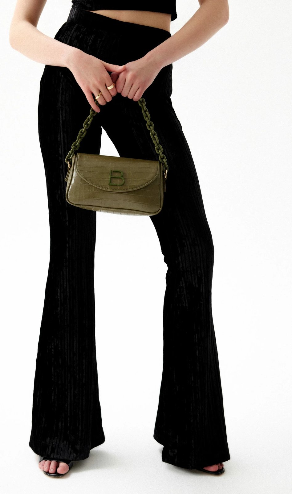 Çantë krahu Lucky Bees, ngjyrë jeshile croco, 240