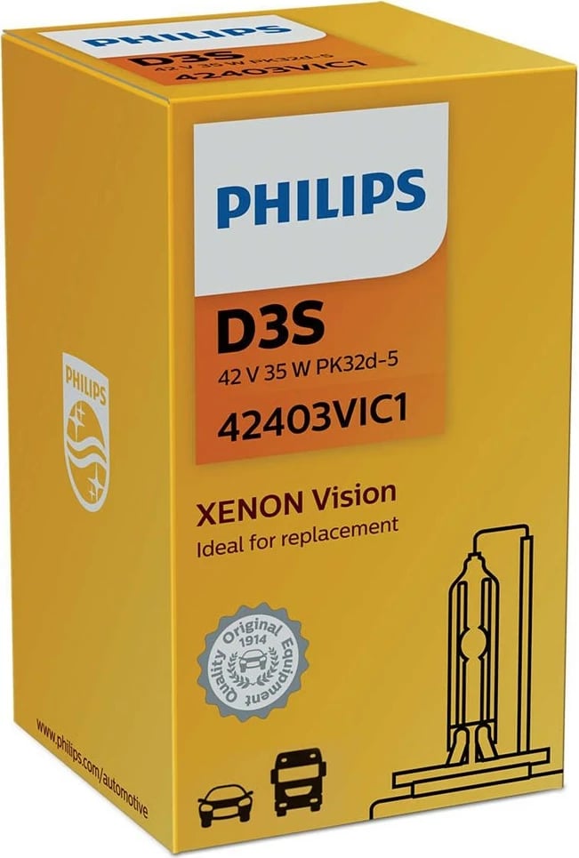 Dritë kokaresh Philips Vision Xenon 42403VIC1, 35 W, Bardhë