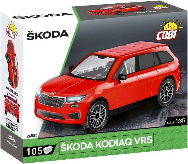 Set blloqe ndërtimi Cobi Klocki Skoda Kodiaq VRS, 105 pjesë, e kuqe