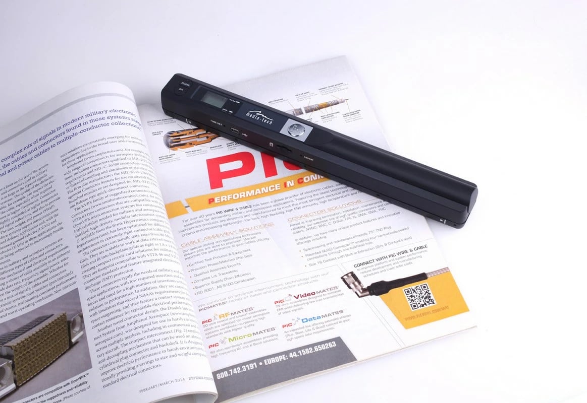 Skaner dore Media-Tech SCANLINE MT4090, portabël, skanim dokumentesh deri A4, 900 dpi, i zi
