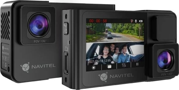 Kamerë për makinë Navitel RS2DUO, Full HD, Bateri, USB, E zezë