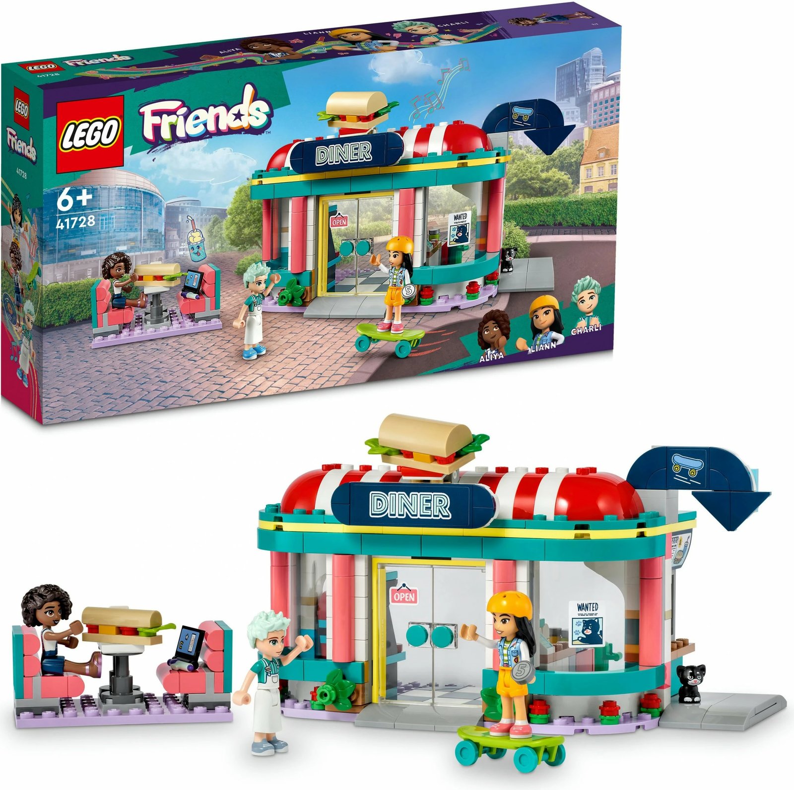 Set ndërtimi LEGO Friends 41728, restorant, shumëngjyrësh