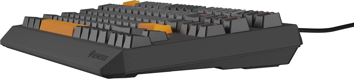 Tastierë mekanike gaming GENESIS Thor 230 TKL, Outemu Red, RGB, Wireless + Bluetooth + USB, Portokalli