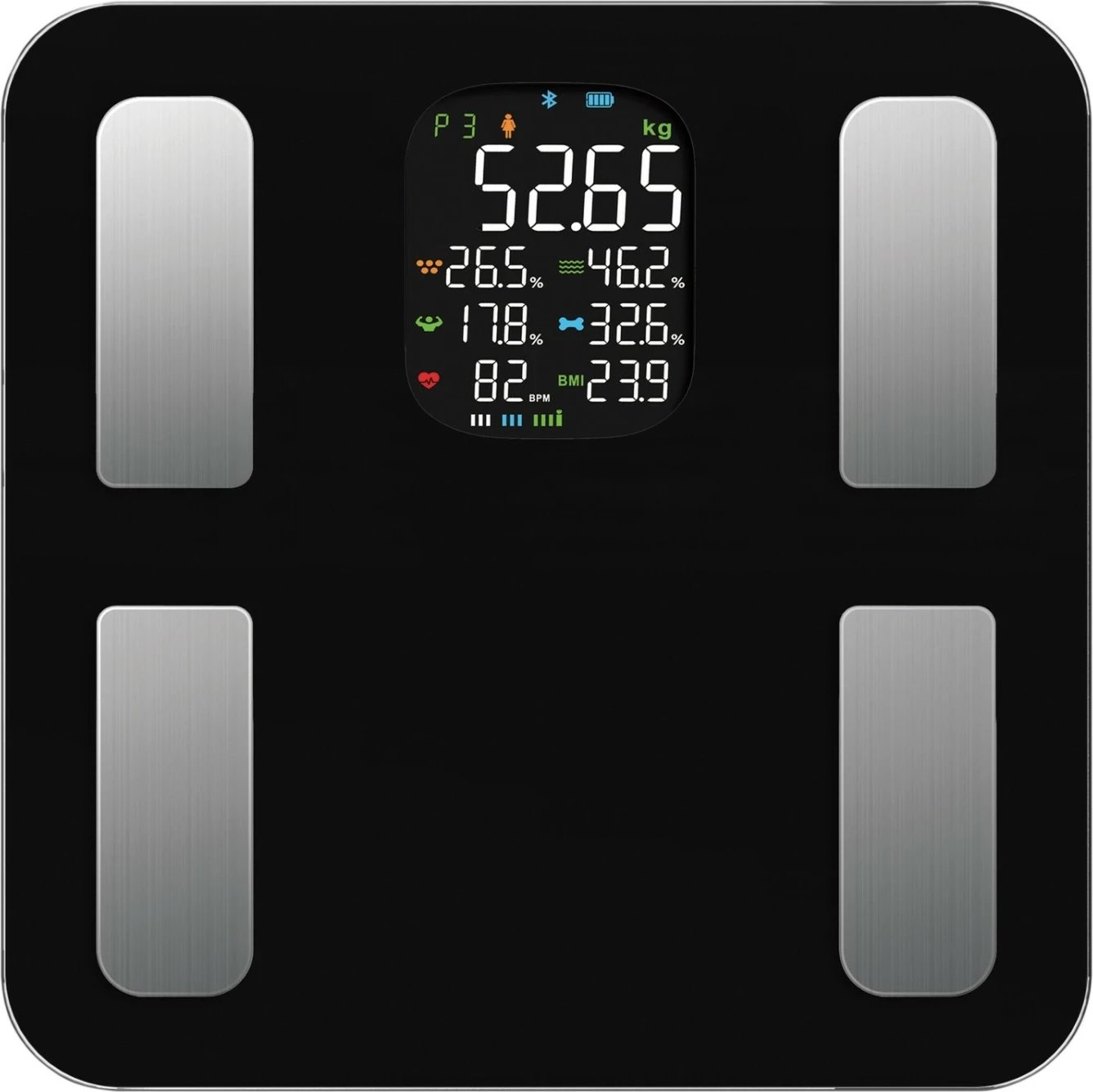 Peshore inteligjente Oromed Gold-Bluetooth Smart, ekran i ndriçuar, aplikacion, e zezë