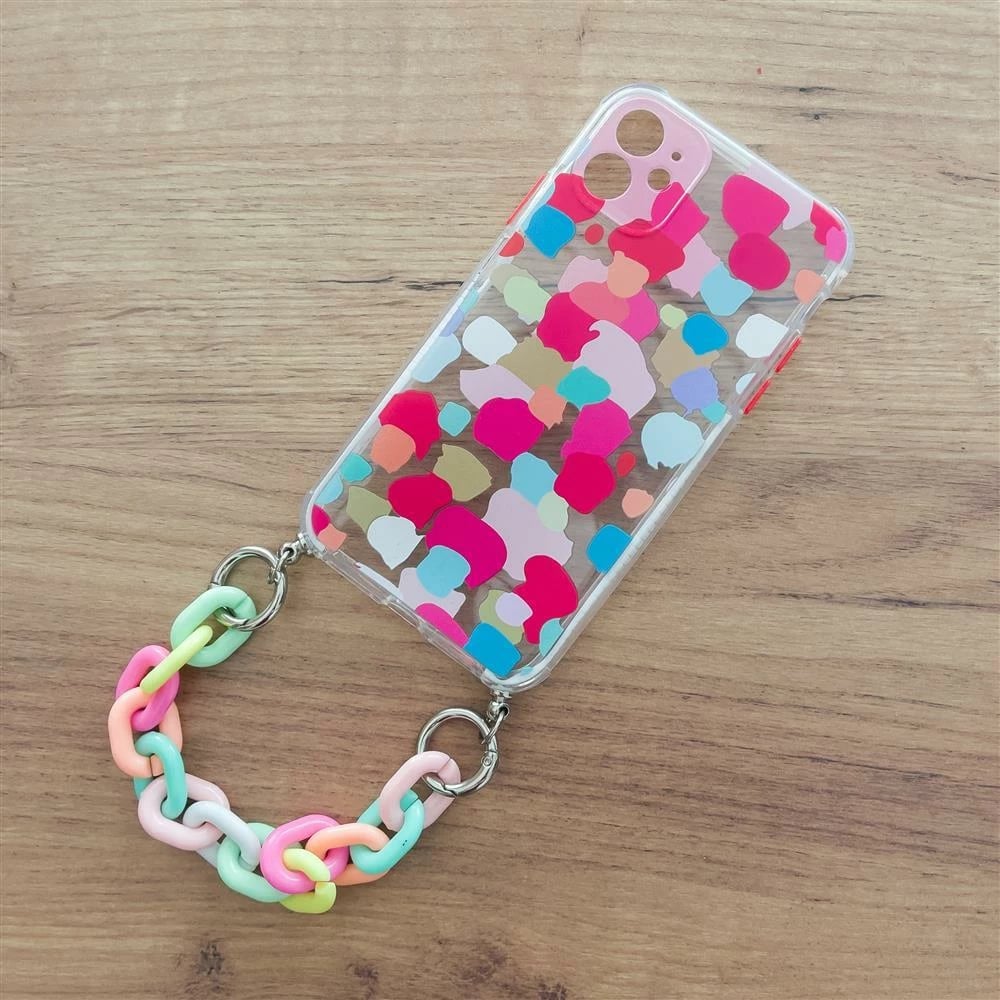 Mbështjellës Hurtel Color Chain Case për Samsung Galaxy A12, me zinxhir, shumëngjyrësh