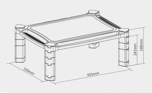 Mbajtës monitori Techly 028474, plastik, i rregullueshëm, i zi