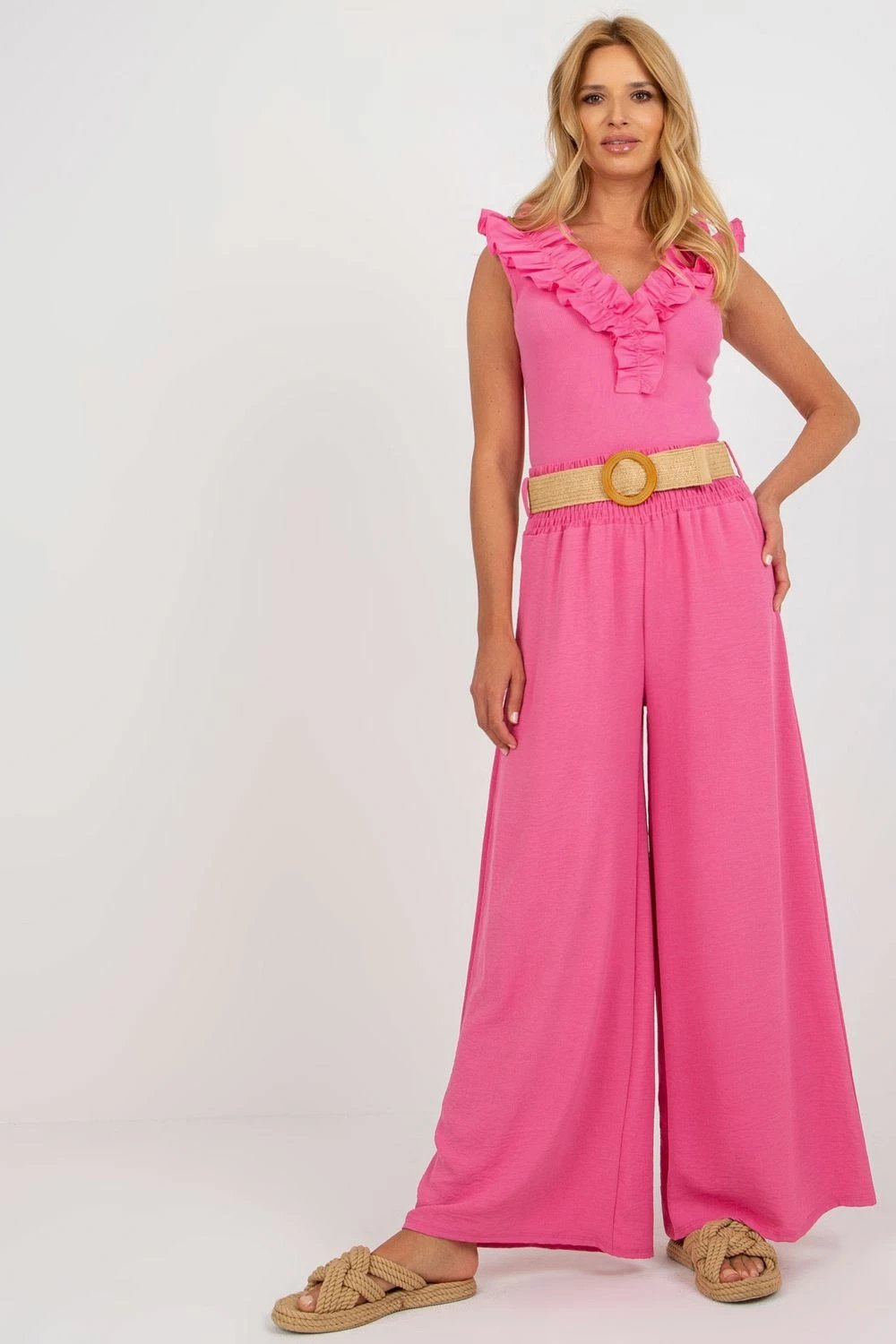 Pantallona femra Italy Moda 180156, rozë