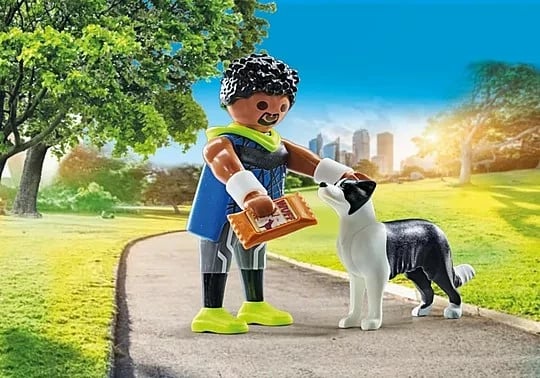 Set lodrash Playmobil My Life 71740, vrapues me Border Collie, 7 pjesë