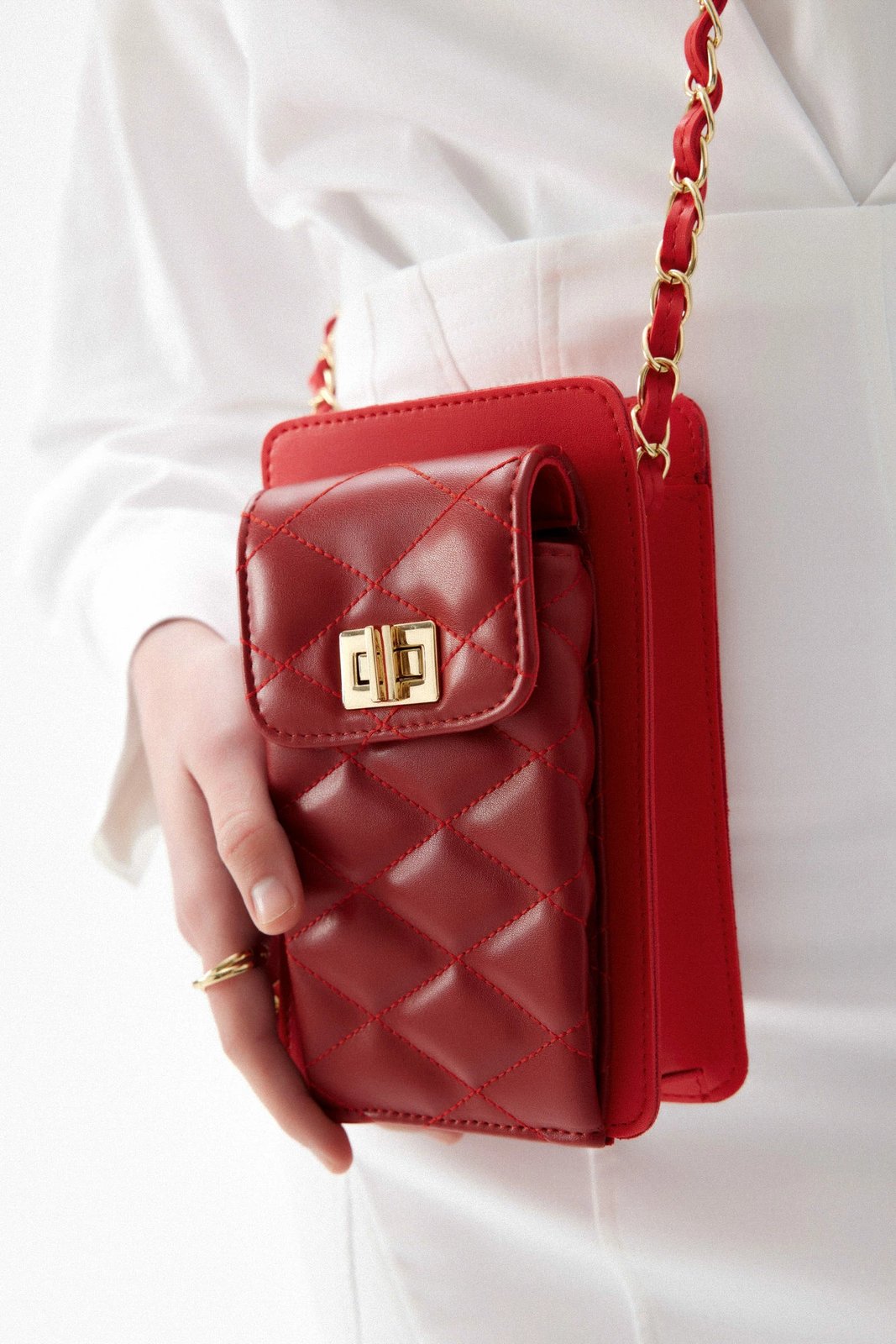 Çantë crossbody Lucky Bees, e kuqe, 305