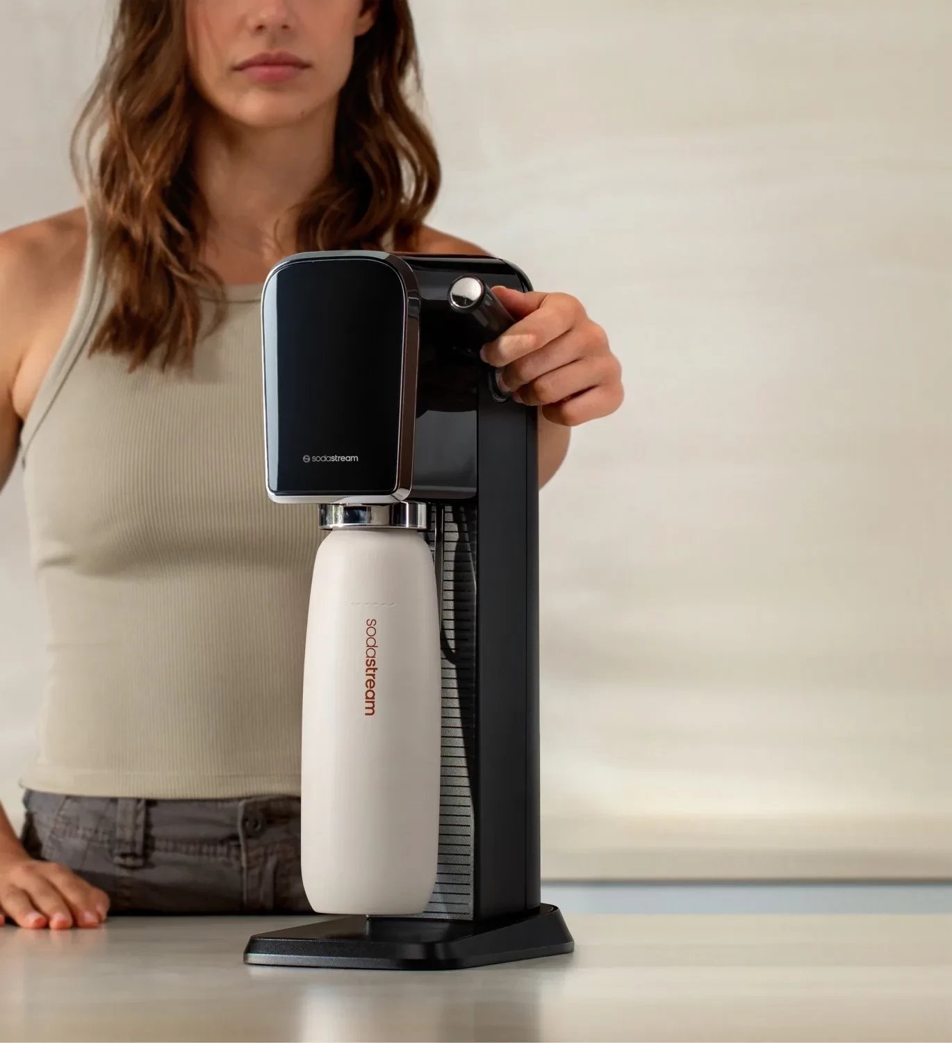 Shishe Sodastream Fizz&Go 900ml, bezhë