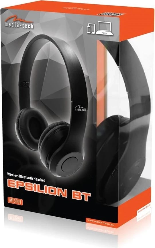 Kufje Wireless Media-Tech EPSILION BT MT3591, Bluetooth 4.2, me Mikrofon, Radio FM, të Zeza Kufje Wireless Media-Tech EPSILION BT MT3591, Bluetooth 4.2, me Mikrofon, Radio FM, të Zeza