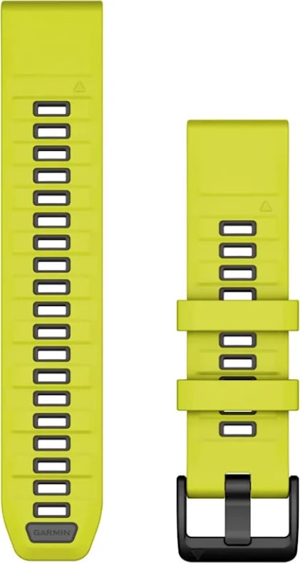 Rrip për smartwatch Garmin QuickFit® 22 Bands, Amp Yellow/Graphite Silicone