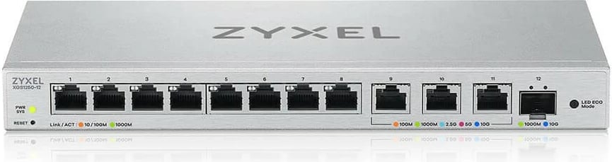 Switch i menaxhuar Zyxel XGS1250-12-ZZ0102F, 12 porta, argjend