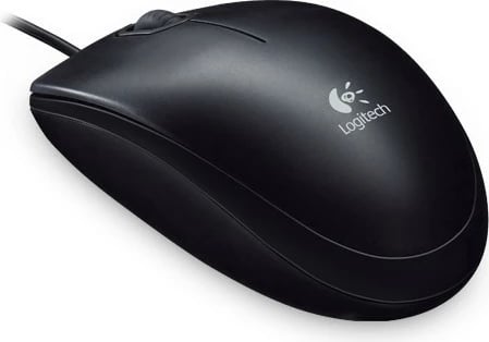 Maus Logitech B100, me kabllo, USB, i zi