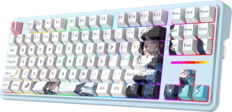 Tastierë mekanike Redragon Antonium PRO K728AK-RGB-PRO, 80%, RGB, wireless/wired, blue