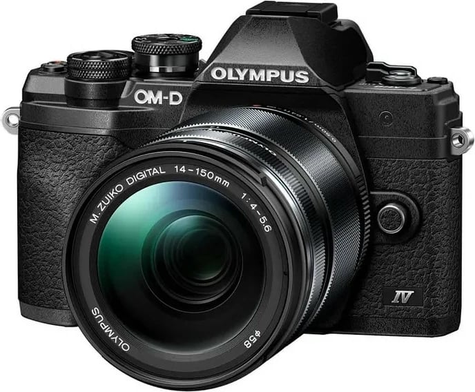 Aparat fotografik Olympus OM-D E-M10 Mark IV me objektiv 14-150mm f/4-5.6 II, i zi