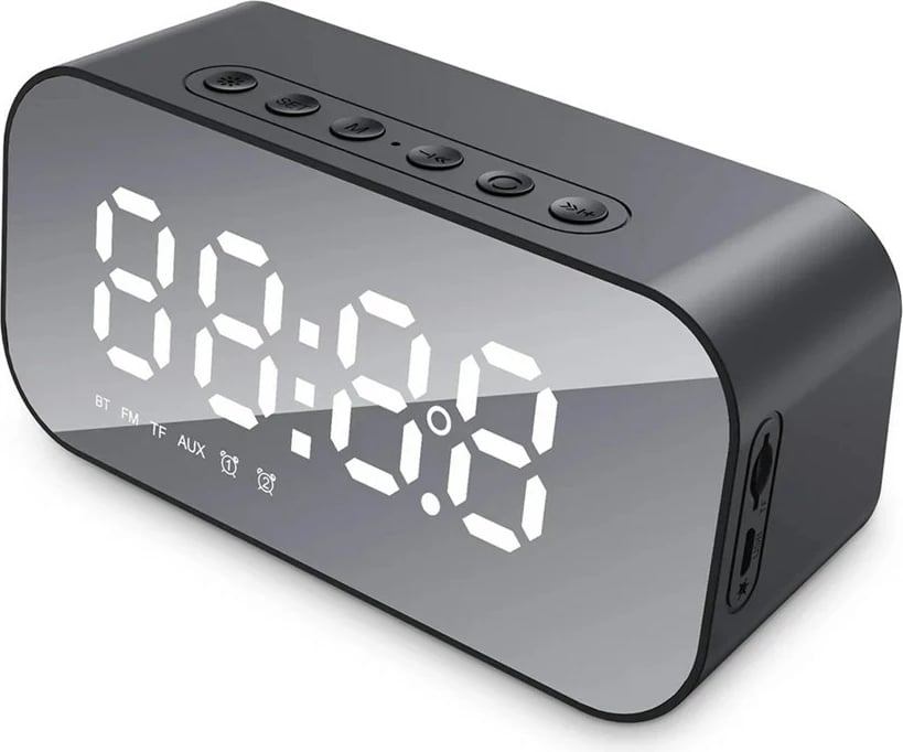 Altoparlant Bluetooth Havit M3 me orë alarmi dhe radio, i zi