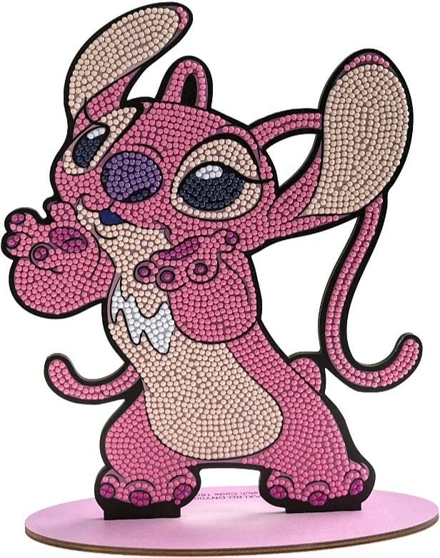 Set mozaiku me kristale Epee Crystal Art Buddies XL Angel, Lilo & Stitch, Rozë, 20-25 cm