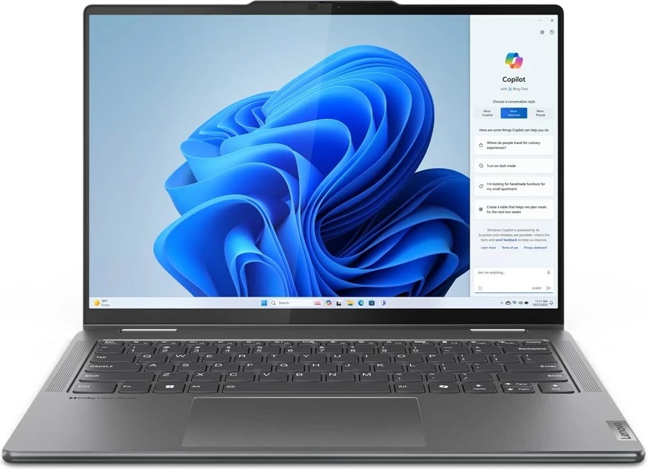 Laptop hibrid Lenovo Yoga 7 14AHP9, AMD Ryzen 5, 16 GB RAM, 512 GB SSD, Gri