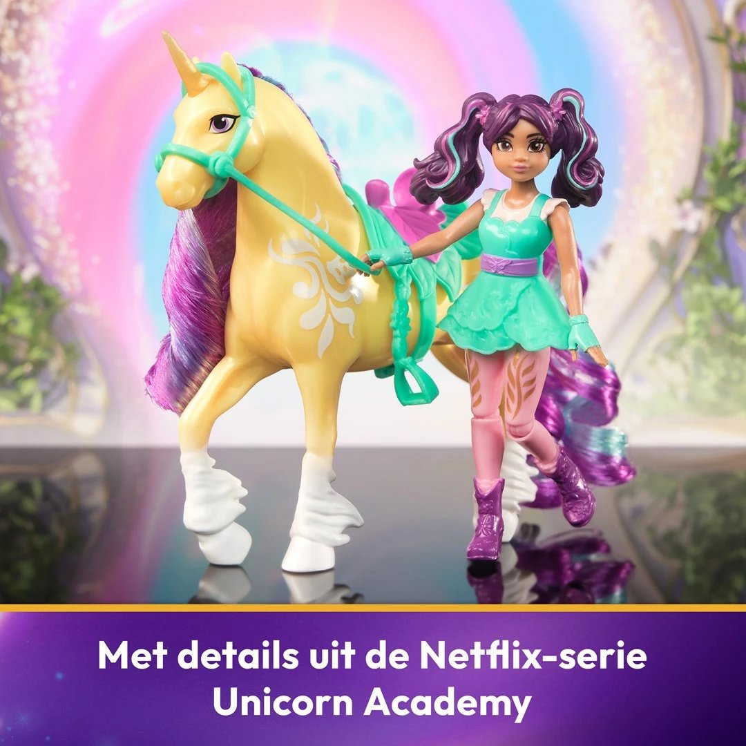 Lodër SPIN MASTER Unicorn Academy Ava & Leaf, multingjyrëshe