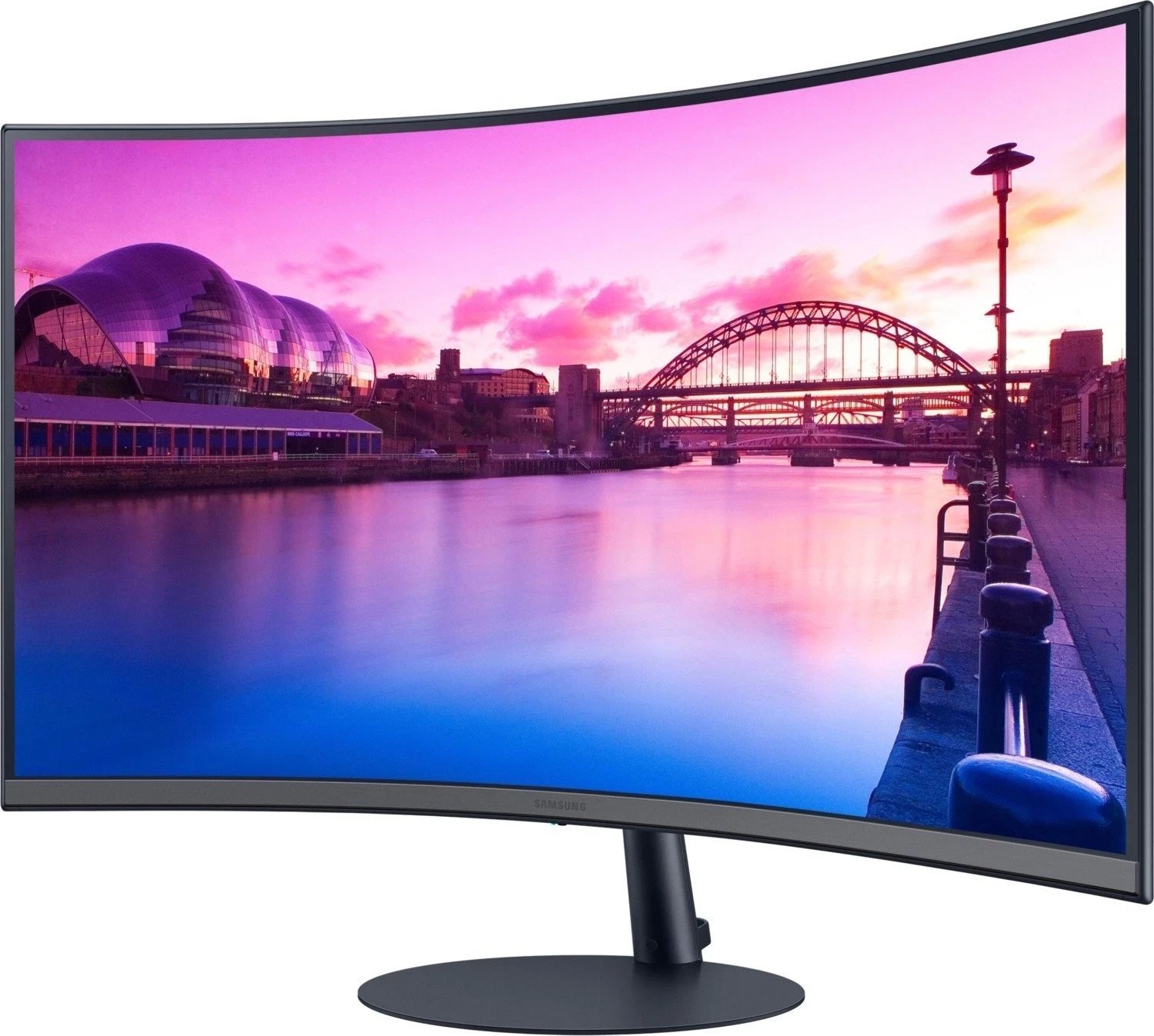 Monitor Samsung S32C390EAU, 32", VA, Full HD, 75 Hz, me DisplayPort dhe HDMI, i zi