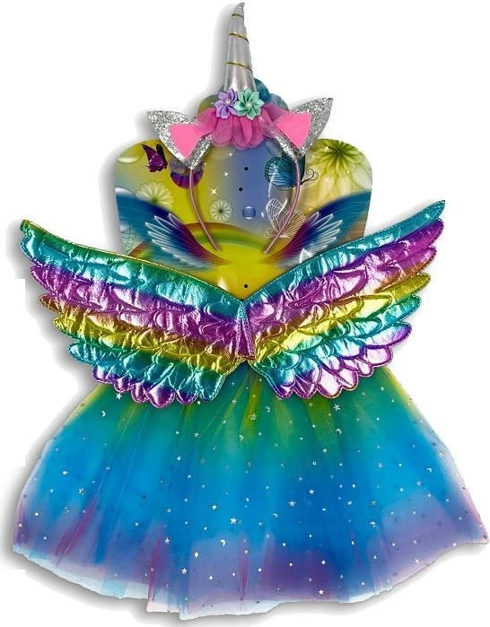 Set unicorni NEXT me fustan, rrip koke dhe krahë, Blu