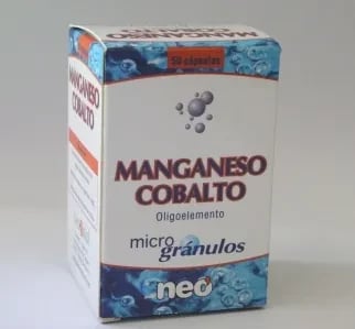Shtesë ushqimore NEO Microgranulos Manganeso Cobalto 50 kapsula