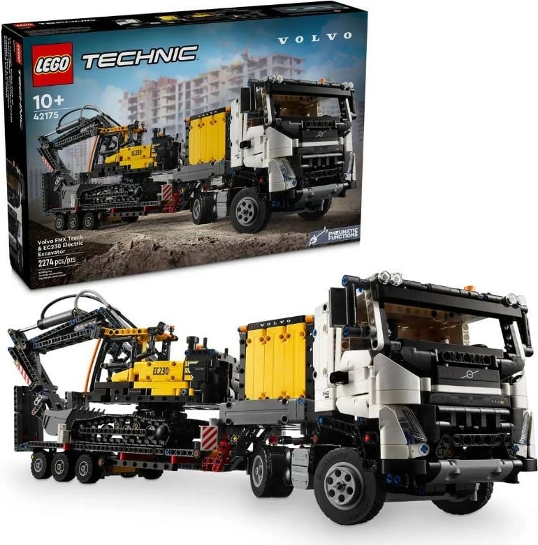 Set ndërtimi LEGO Technic Volvo FMX Truck & EC230 Electric Excavator, 2274 pjesë, për fëmijë 10+, plastikë