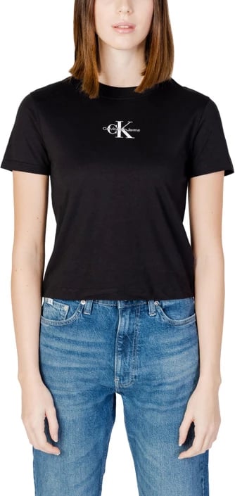 Maicë Calvin Klein Jeans për femra, e zezë