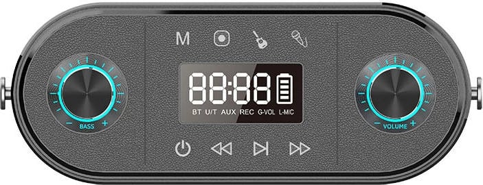Altoparlant portativ Bluetooth W-KING H10 S, 80W me mikrofon, i zi