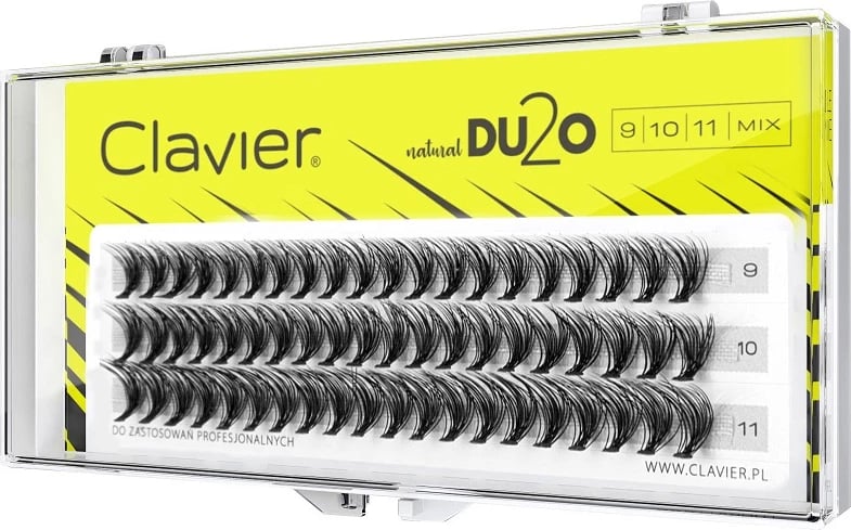 Clustera për qerpikë Clavier DU2O Double Volume MIX 9mm-10mm-11mm të zeza