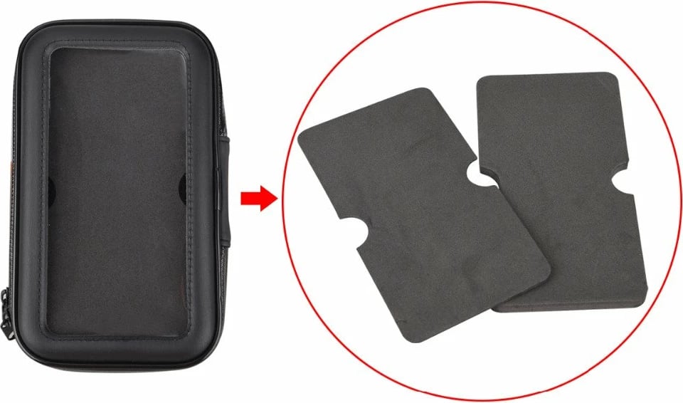 Mbështjellës universal për celular Hurtel, madhësia XL, i papërshkueshëm nga uji, i zi