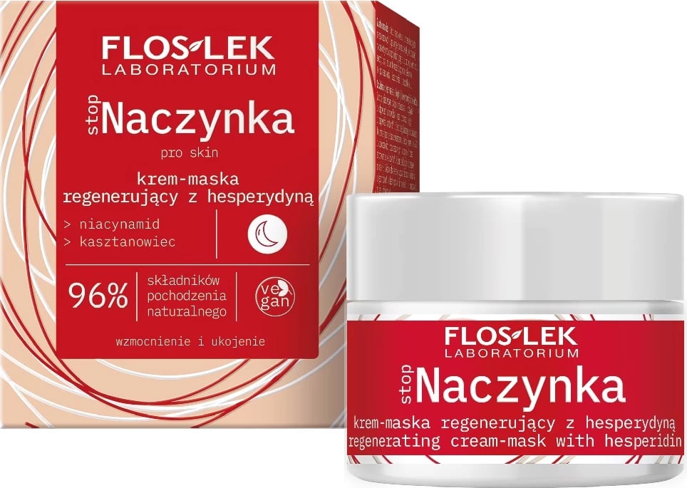 Krem-maskë nate për fytyrë Floslek stopNaczynka për femra 50ml